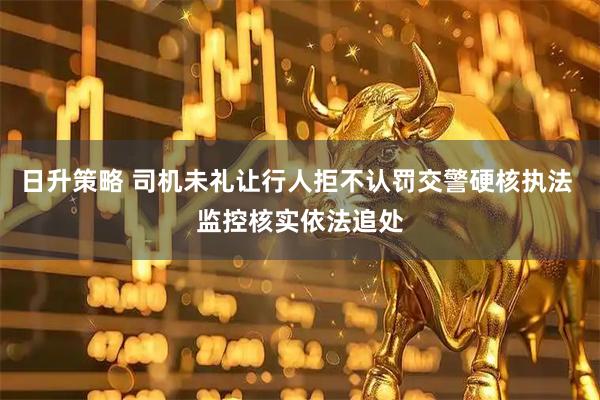 日升策略 司机未礼让行人拒不认罚交警硬核执法 监控核实依法追处
